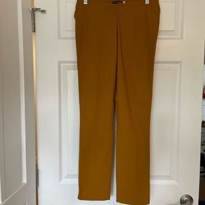 Crosby Dark Mustard Pull On Dress Pants